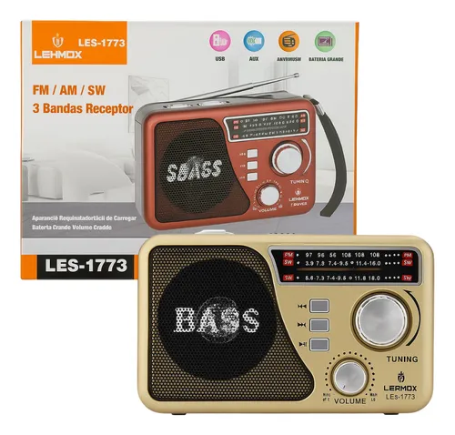 Radio Com Antena Mp3/am/fm/bluetooth Com Lanterna LES-1773