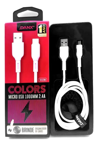 Cabo Micro Usb COLORS 1 Metro 2.4a Danx-du122m