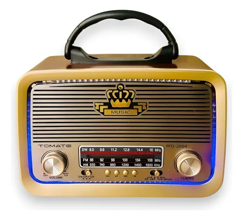 Rádio Portátil Tomate MTJ-2004 Bluetooth FM/AM USB Bateria