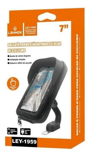 Suporte à prova d'água para celular de ciclismo/motociclismo Ley-1959