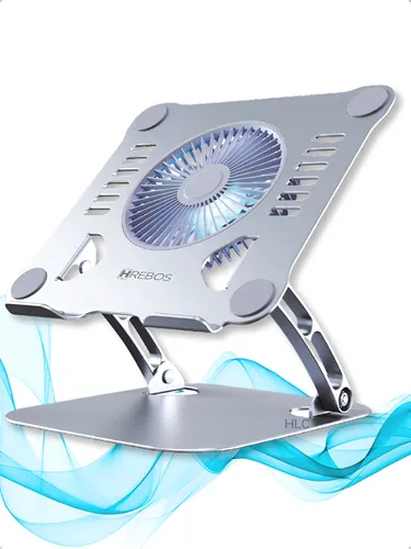 Suporte P/ Notebook Macbook Alumínio Base De Mesa Regulável Prateado