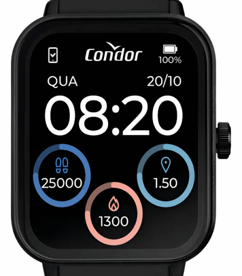 Smartwatch Relógio Condor Preto - Cosmart1aa/8p
