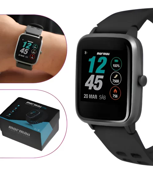 Relógio Smartwatch Mormaii Life Quadrado